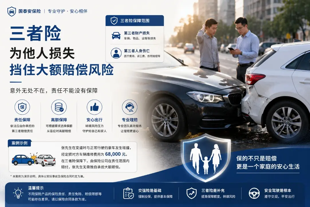 不小心撞上豪车，车损几十万？三者险到底在保谁(图1)