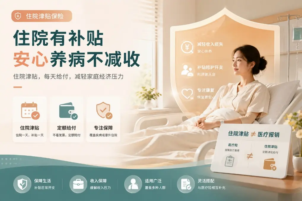 住院一天补一天？住院津贴保险和医疗险有什么不同(图1)