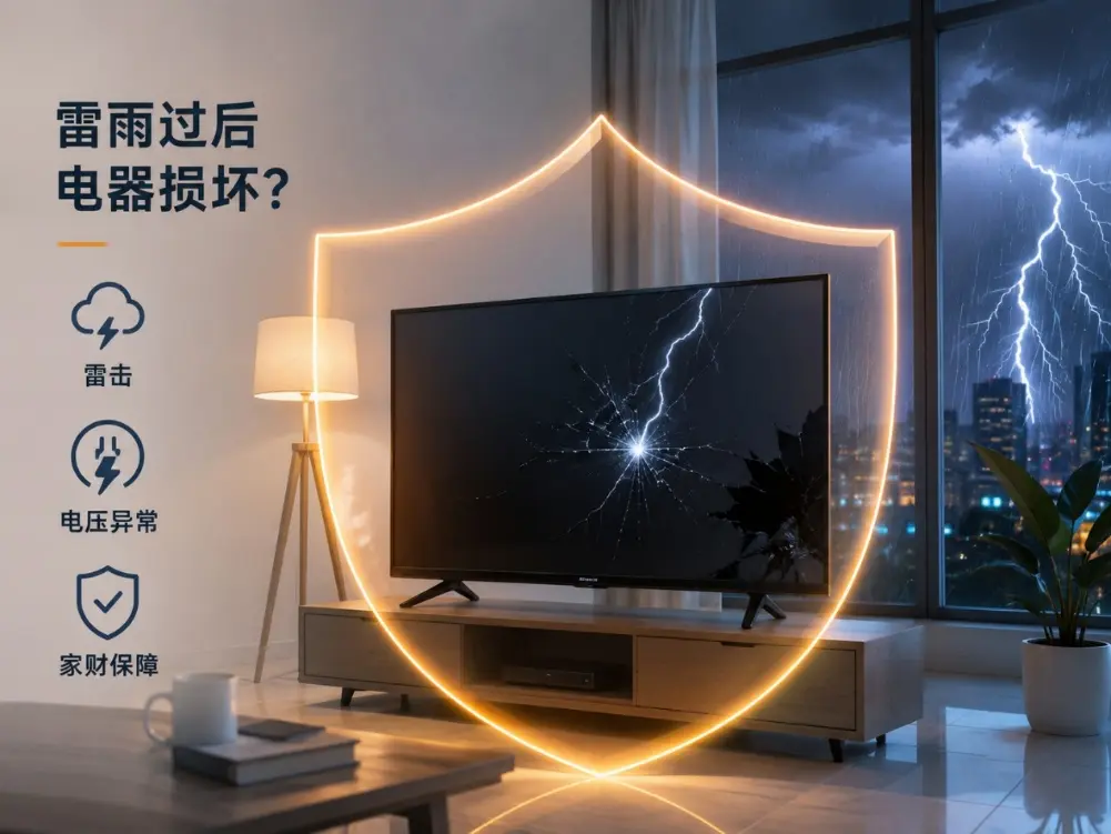 雷雨过后电视突然烧坏，家财险能赔吗？关键可能不是电视值多少钱(图1)